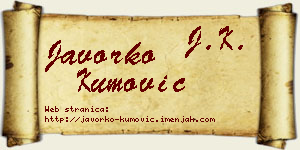 Javorko Kumović vizit kartica